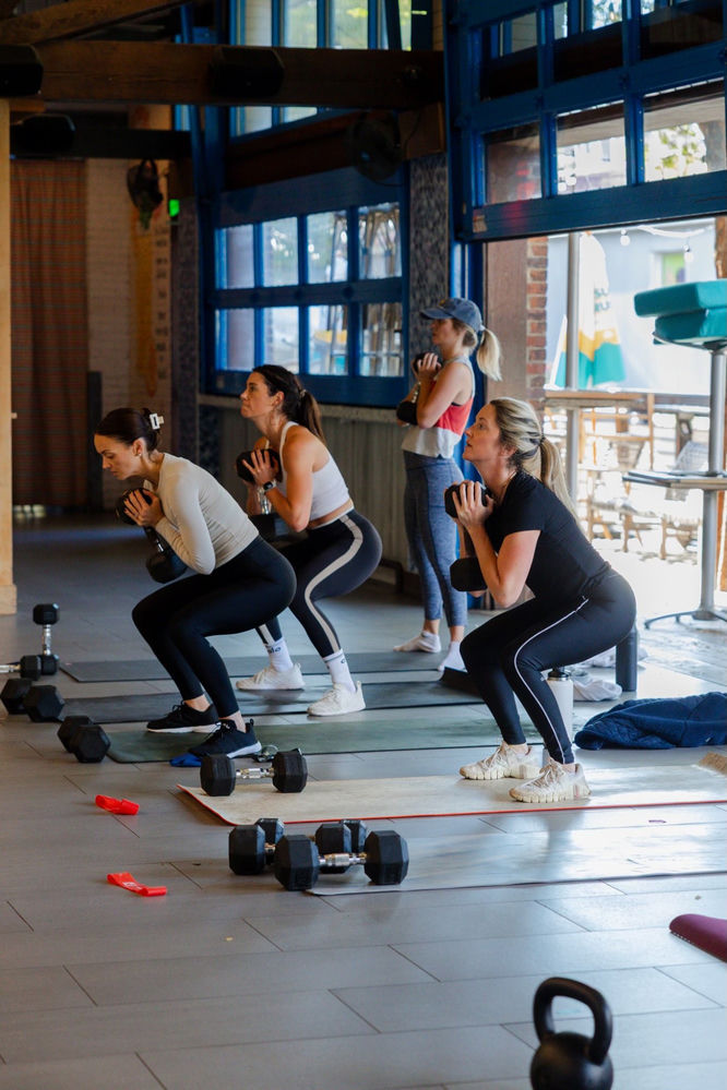 Group training in a Telos Charleston fitness event